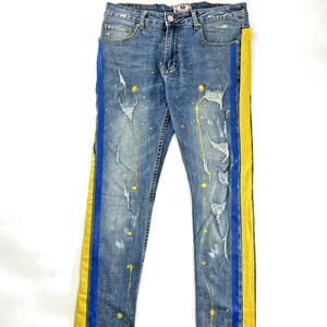 Reelstik Denim Skinny Distressed Denim Jeans Mens Size 32